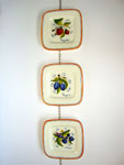 Small square plates hanging on chain (SQ18) - Antique Fruit (FRA001)